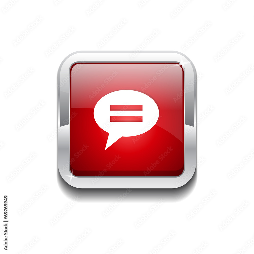 Message Rounded Rectangular Vector Red Web Icon Button Message Rounded Rectangular Vector Red Web Icon Button