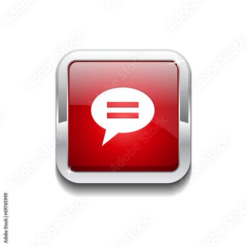 Message Rounded Rectangular Vector Red Web Icon Button