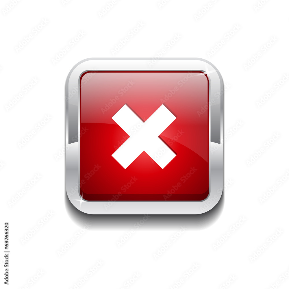 Cross Rounded Rectangular Red Vector Web Button Icon Cross Rounded Rectangular Red Vector Web Button Icon