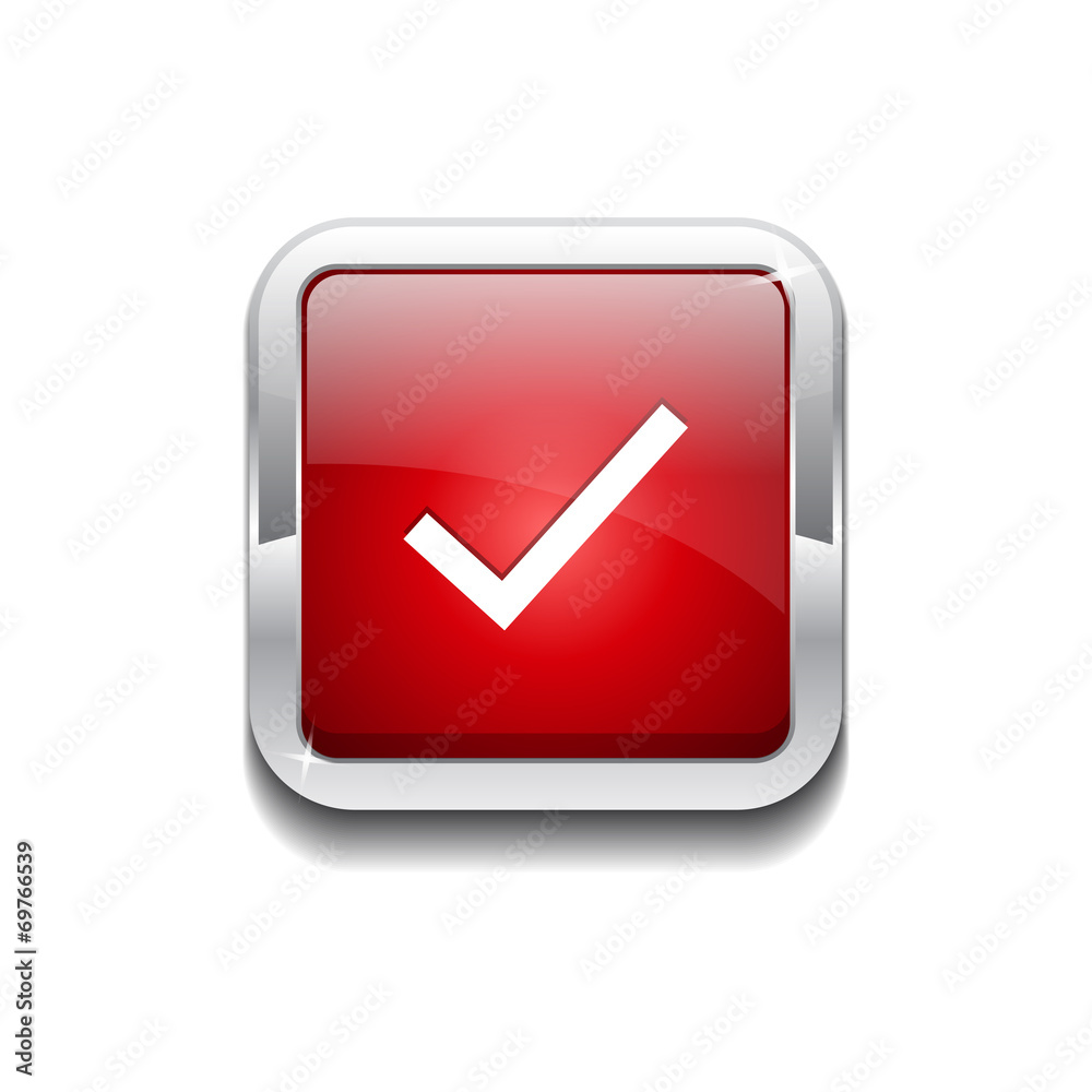 Tick Mark Rounded Rectangular Vector Red Web Icon Button Tick Mark Rounded Rectangular Vector Red Web Icon Button