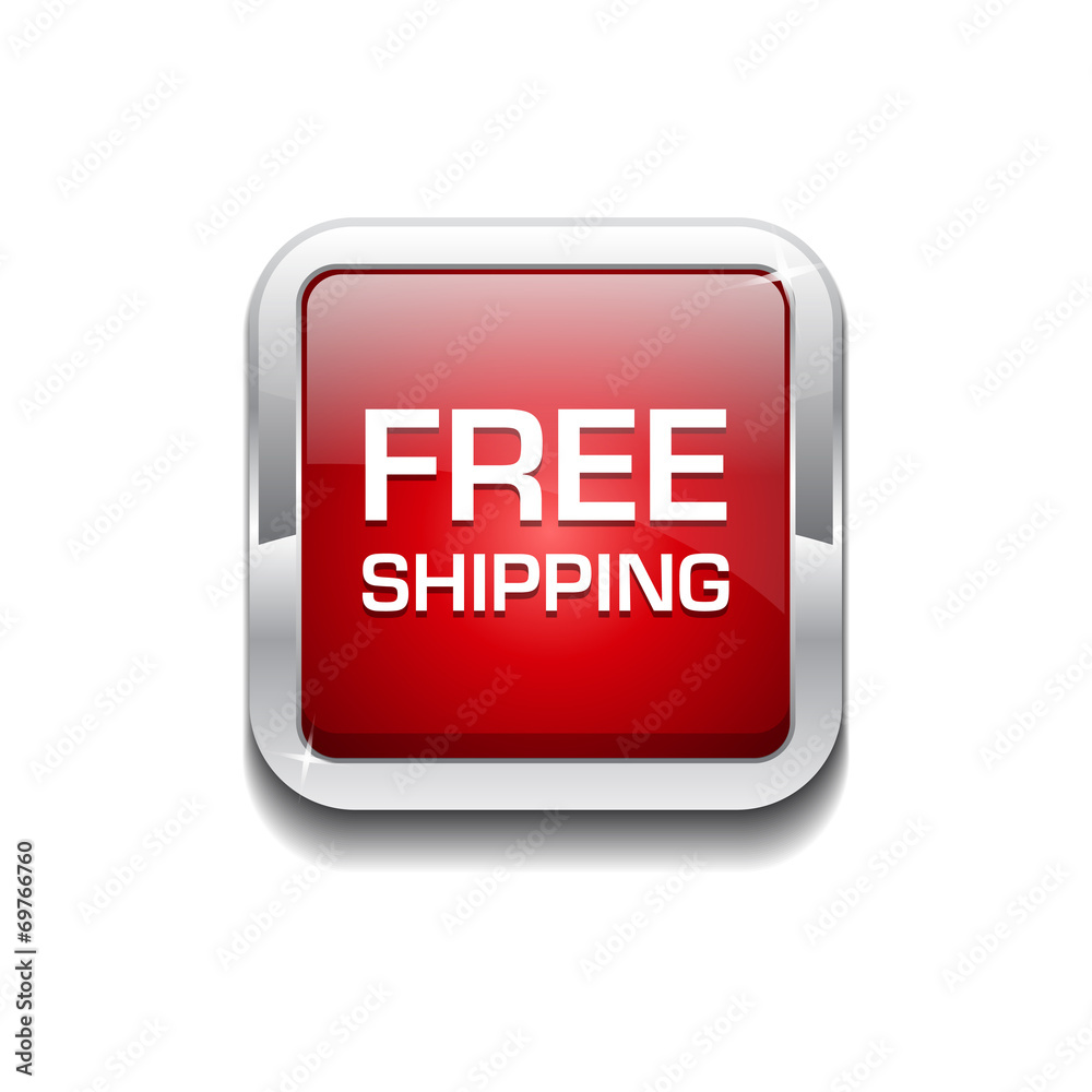 Free Shipping Glossy Shiny Rounded Rectangular Vector Button Free Shipping Glossy Shiny Rounded Rectangular Vector Button
