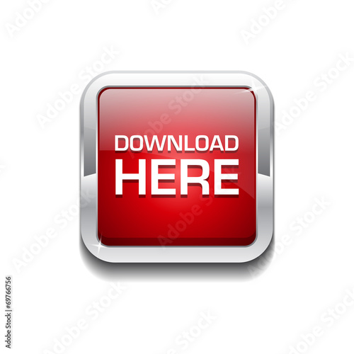 Download Here Glossy Shiny Rounded Rectangular Vector Button