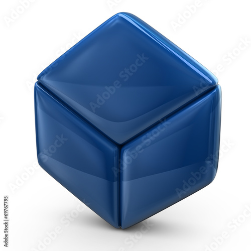 Illustration of blue cube