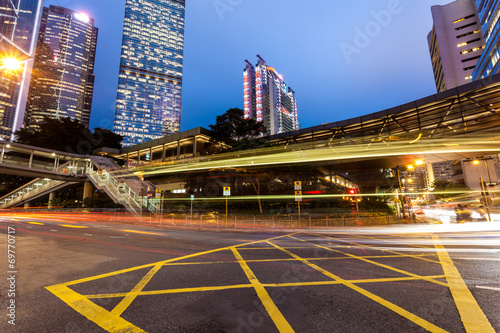 Canvas Print hongkong night