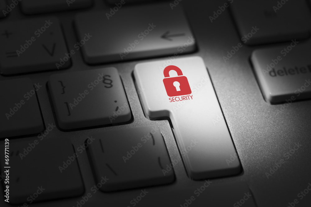 Security Computing Key On Computer Keyboard Security Computing Key On Computer Keyboard