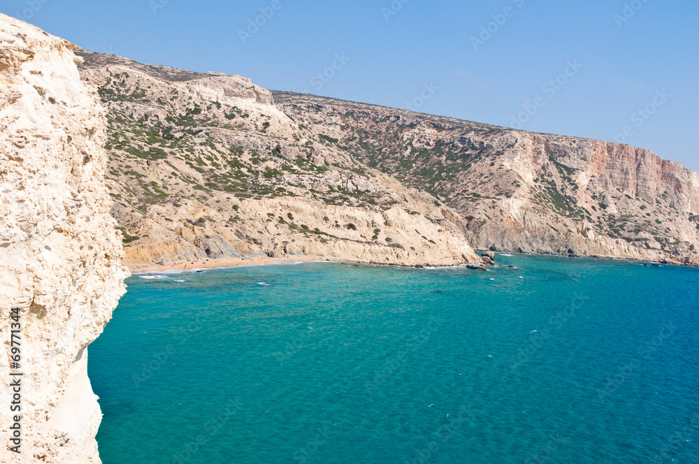 Libyan sea and the coast of the red beach.Crete, Greece. Libyan sea and the coast of the red beach.Crete, Greece.
