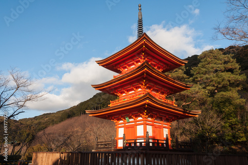 Three-story pagoda of Kiyomizu temple