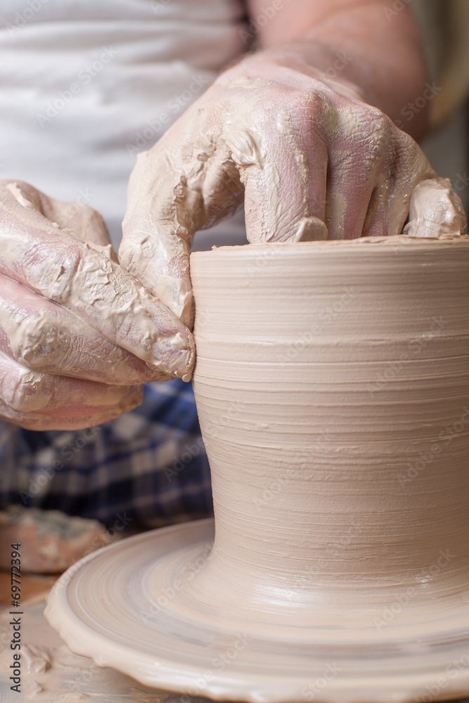 Hands of a potter