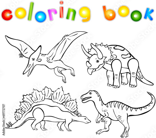 Coloring book of dinosaurs