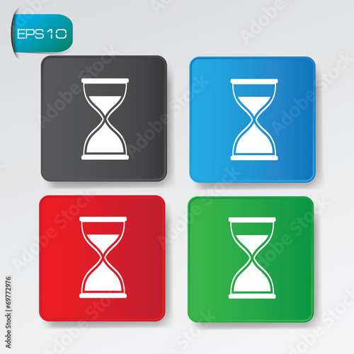 Hourglass on buttons,vector