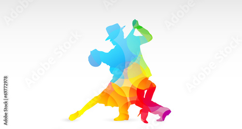 ballerini di tango, colori, fantasia, danza, ballerini, tango photo