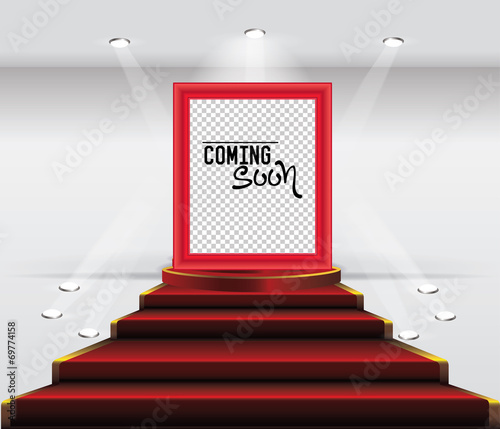 Stage spotlight effect ,And Blank frame for your photo,vector