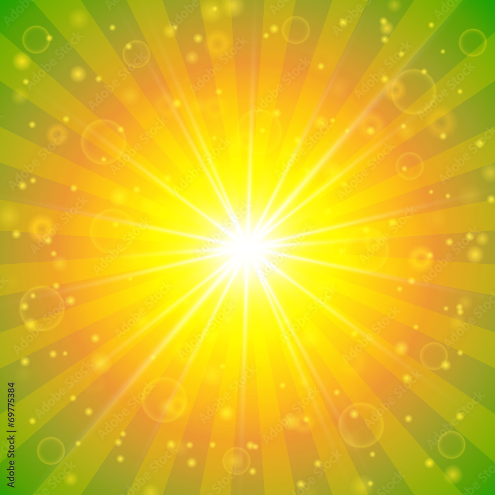 Obraz premium Abstract vector summer sunshine background