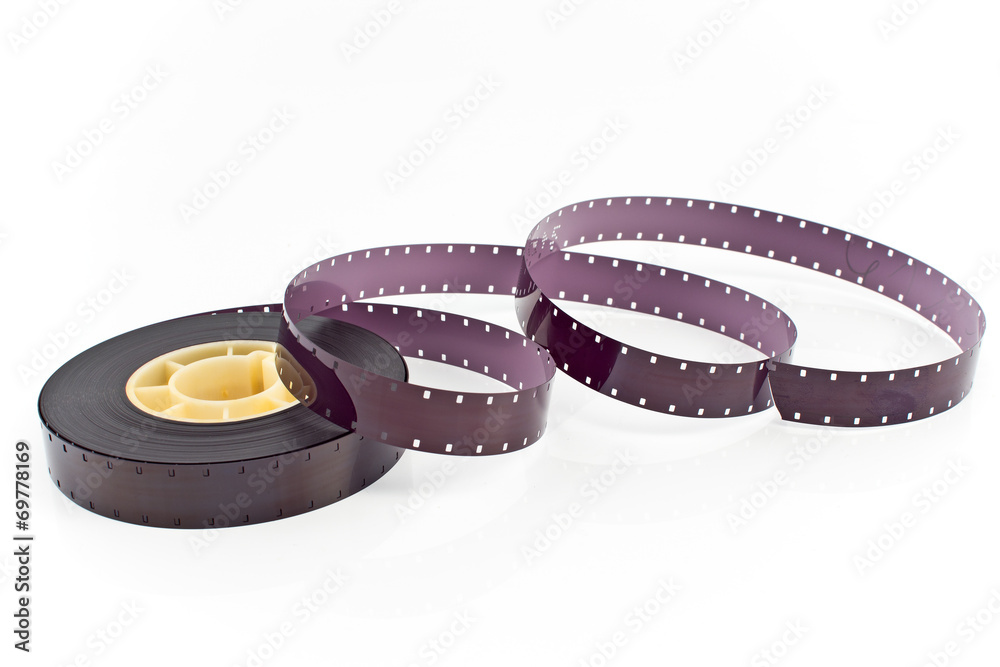 Fototapeta premium 16mm film reel isolated on white