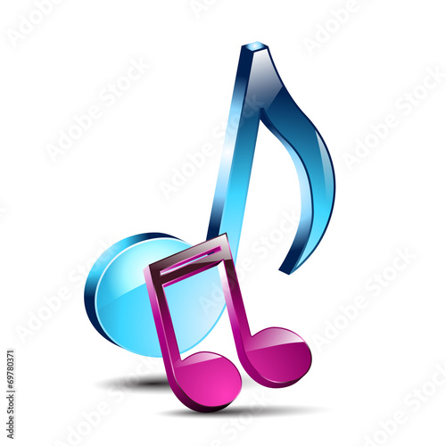 3D musical notes