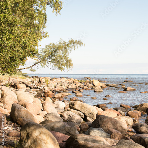 rocky beach in the baltic sea