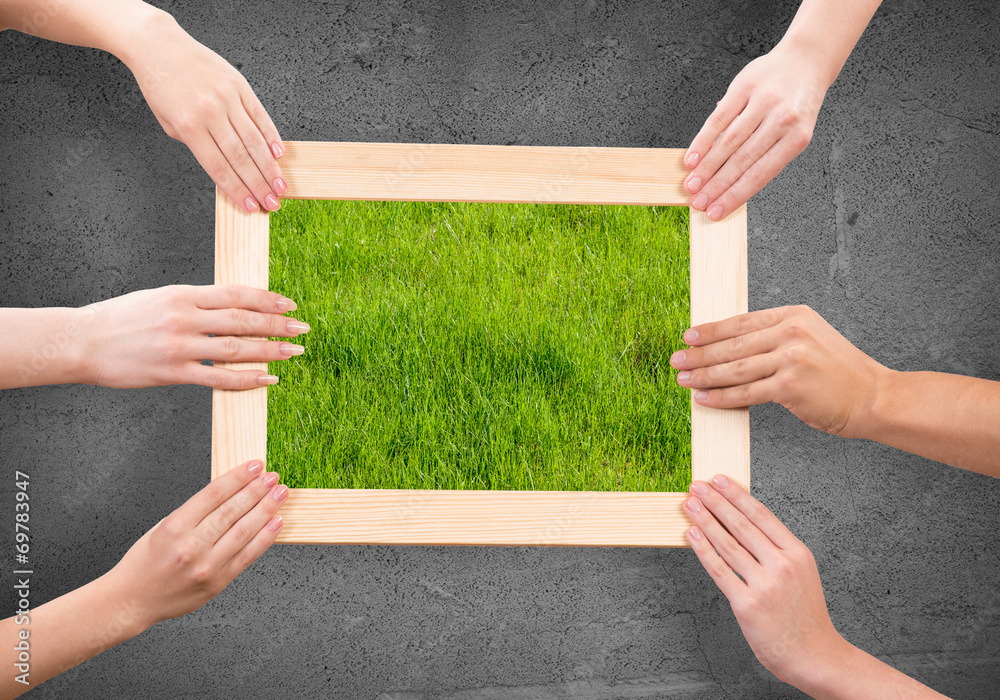 Frame with grass Frame with grass