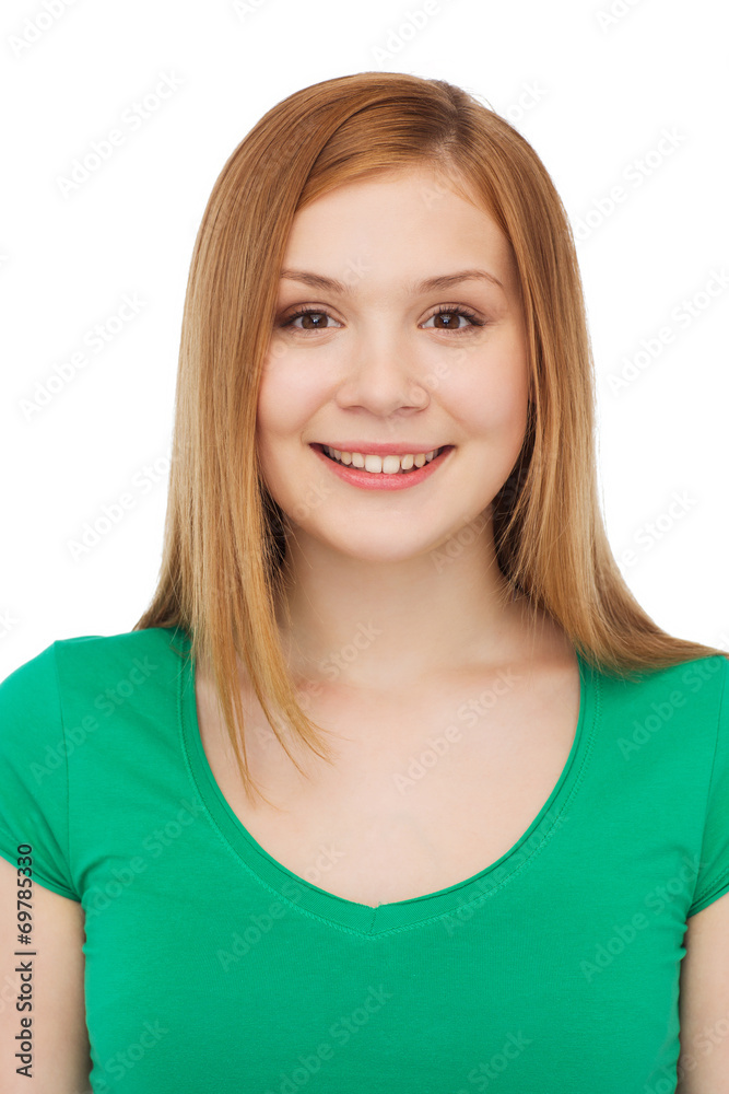smiling teenage girl in casual clothes smiling teenage girl in casual clothes