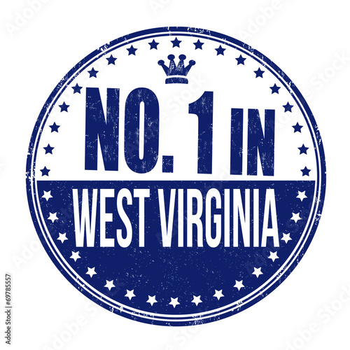Number one in West Virginia stamp