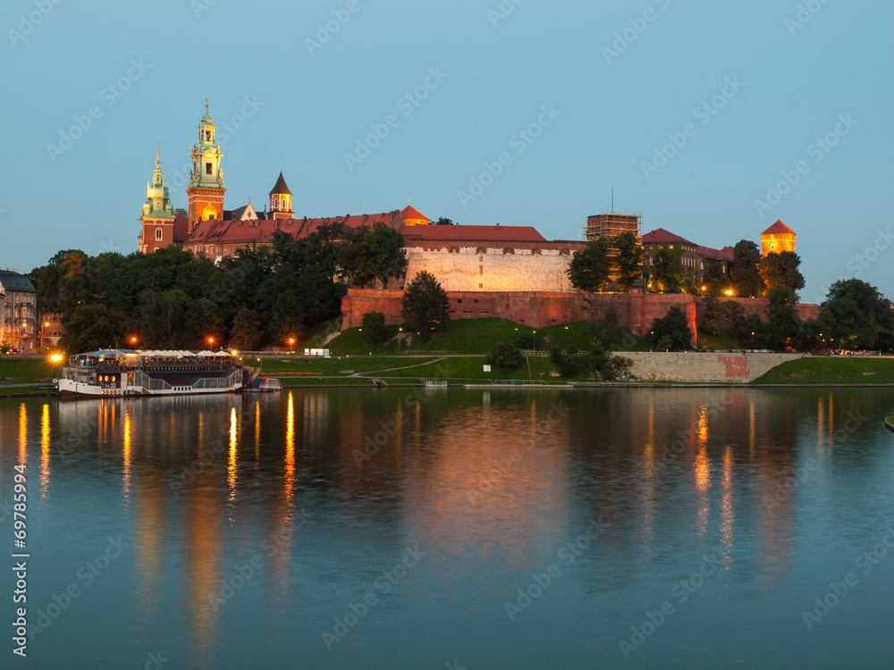 Evening at Vistula River in Krakow