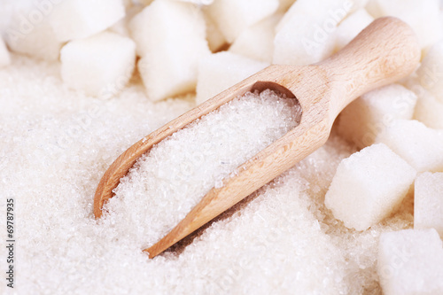 White sugar in light background background