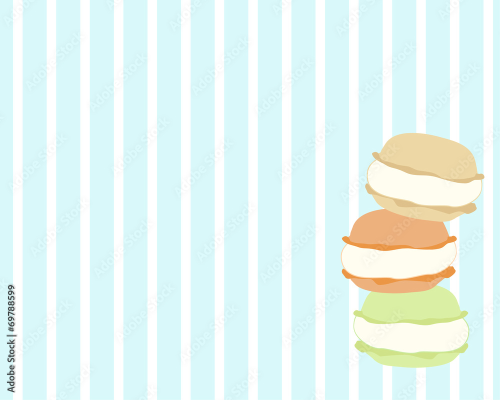 パステルカラーのマカロン ミントブルーストライプの背景 Stock イラスト Adobe Stock