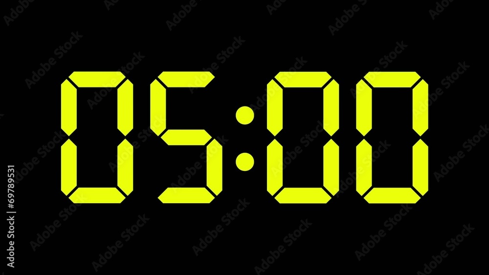 Digital clock count from zero to sixty - LED display Digital clock count from zero to sixty - LED display