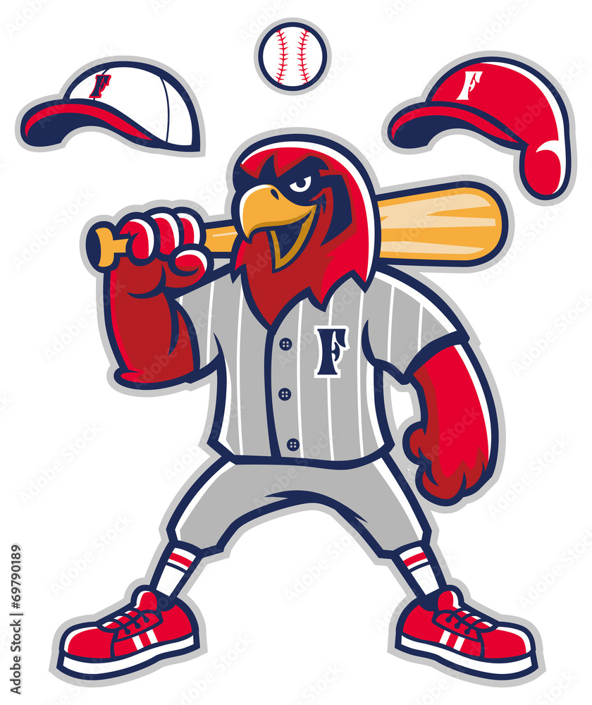 Fototapeta premium baseball falcon mascot
