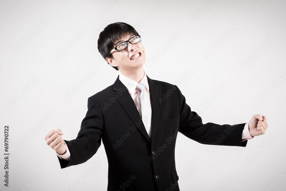 Successful young business man of Asian, full length portrait iso Successful young business man of Asian, full length portrait iso
