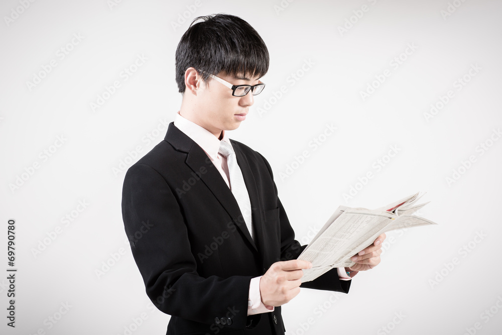 Successful young business man of Asian, full length portrait iso Successful young business man of Asian, full length portrait iso