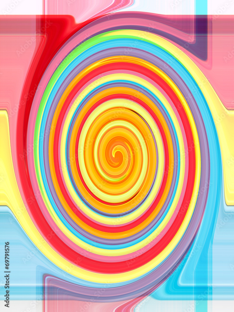 Obraz premium Colorful twirling strip abstract background