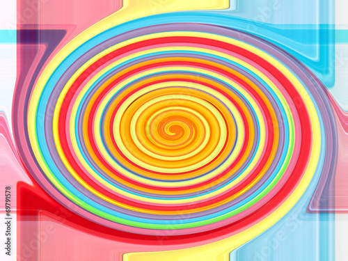 Colorful twirling strip abstract background