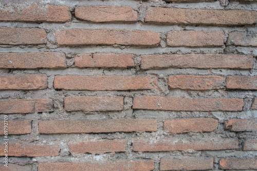 Old brick Roman wall