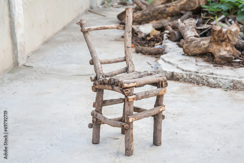 A old wooden chair