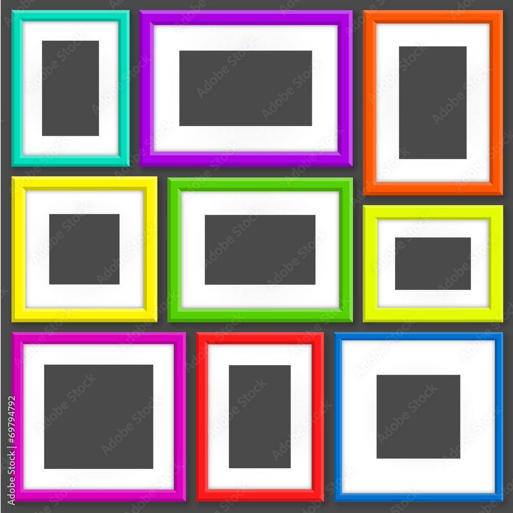 Set Of Colorful Photo Frames Set Of Colorful Photo Frames