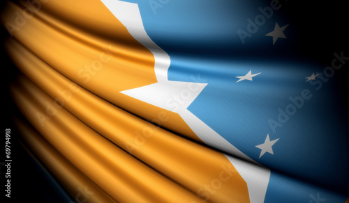 Flag of Tierra del Fuego Province (ARGENTINA) photo
