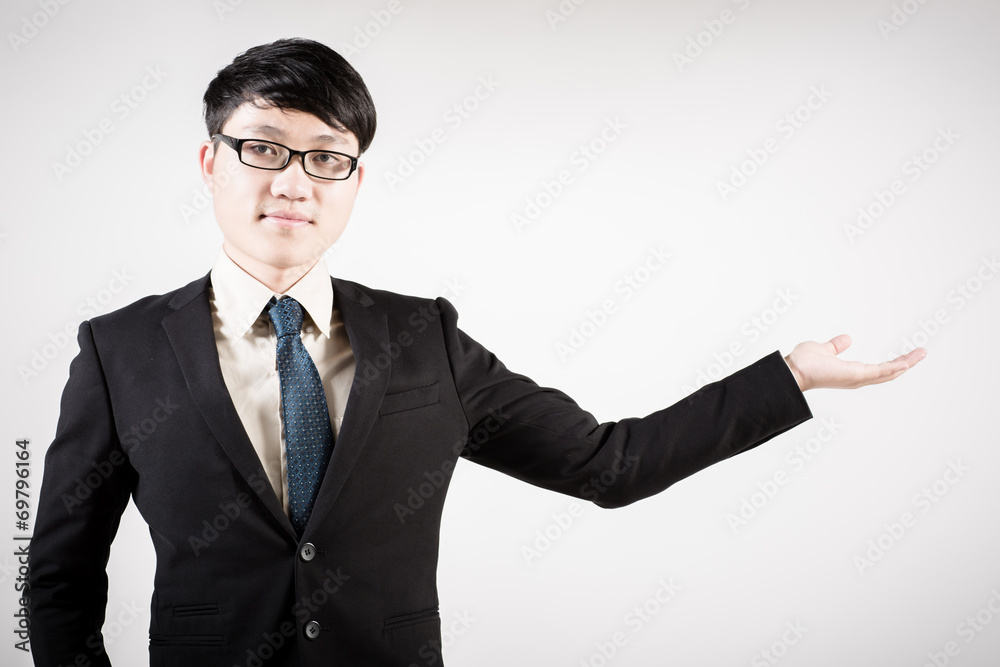 Successful young business man of Asian, full length portrait iso Successful young business man of Asian, full length portrait iso