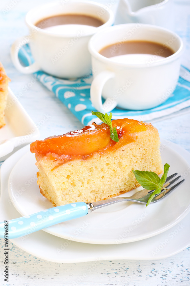 Peach upside down cake Peach upside down cake
