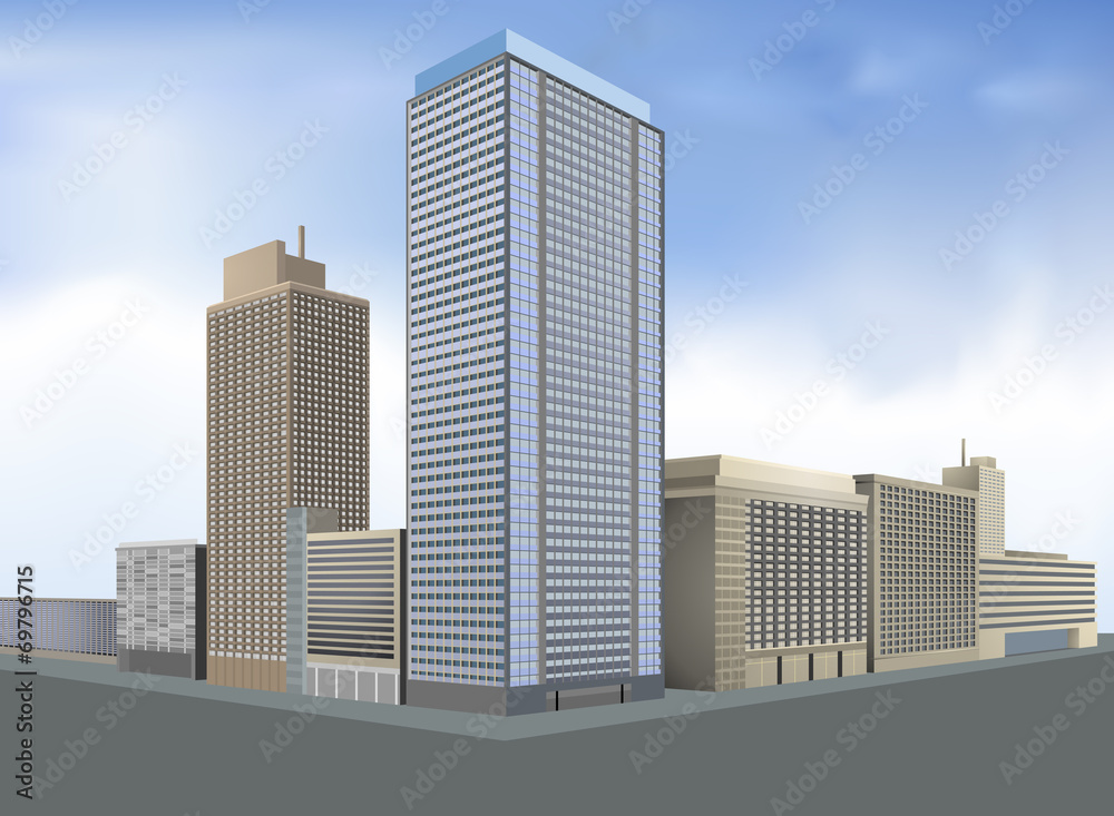 Residential city architecture background Residential city architecture background