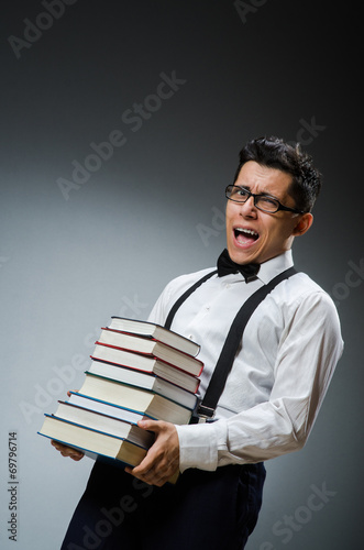 man with book