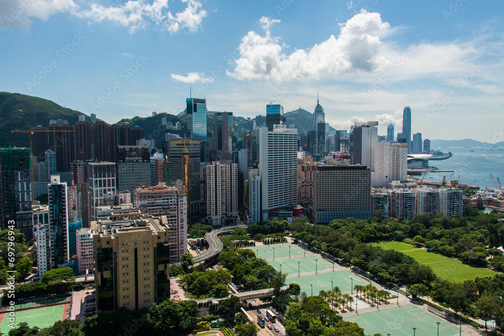 Obraz premium View of Hong Kong during the day