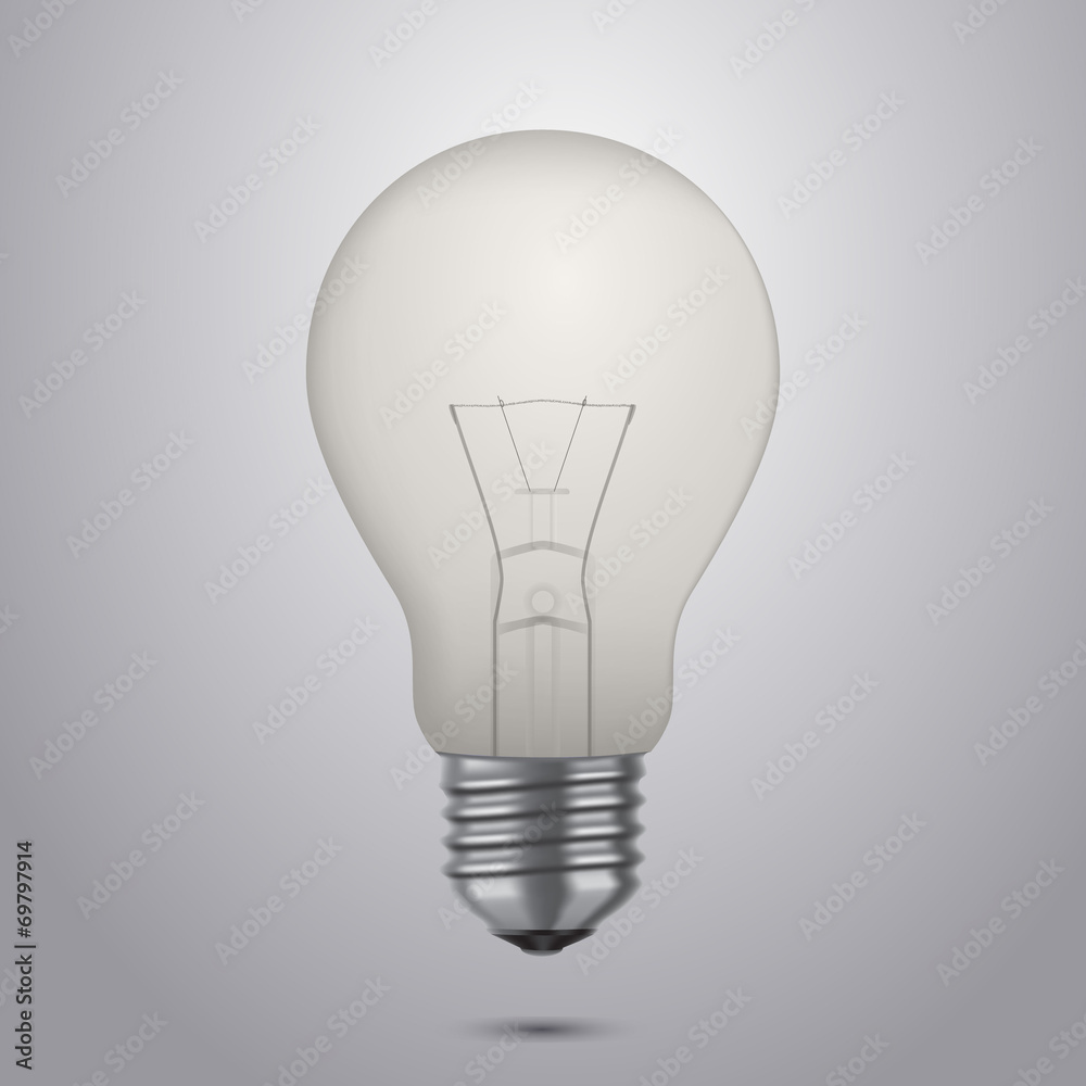 Vector illustration of classic light bulb Vector illustration of classic light bulb