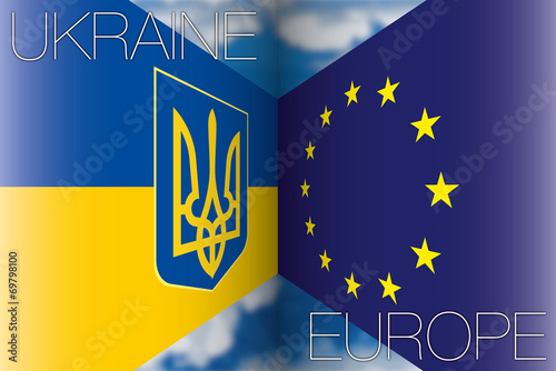 ukraine vs europe flags