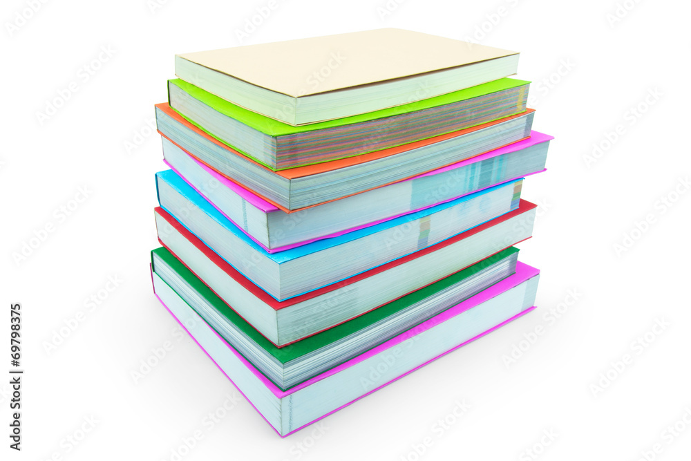 Books isolated on white background. Concept of education Books isolated on white background. Concept of education