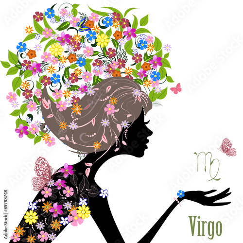 Zodiac sign virgo. fashion girl