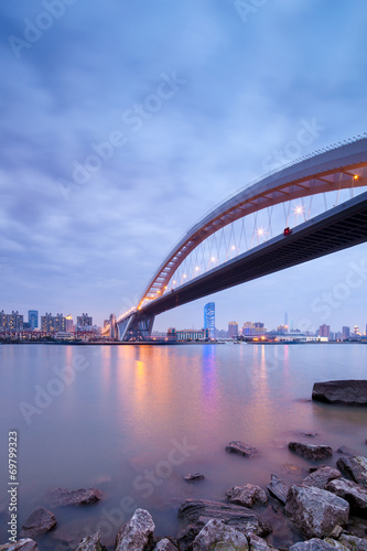 Bridge at night at