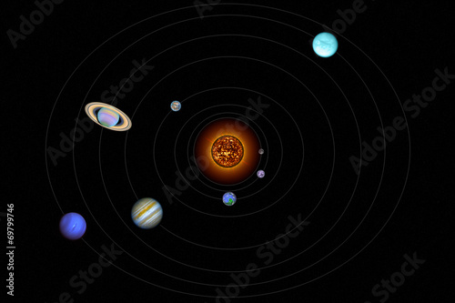 Solar system mosaic.