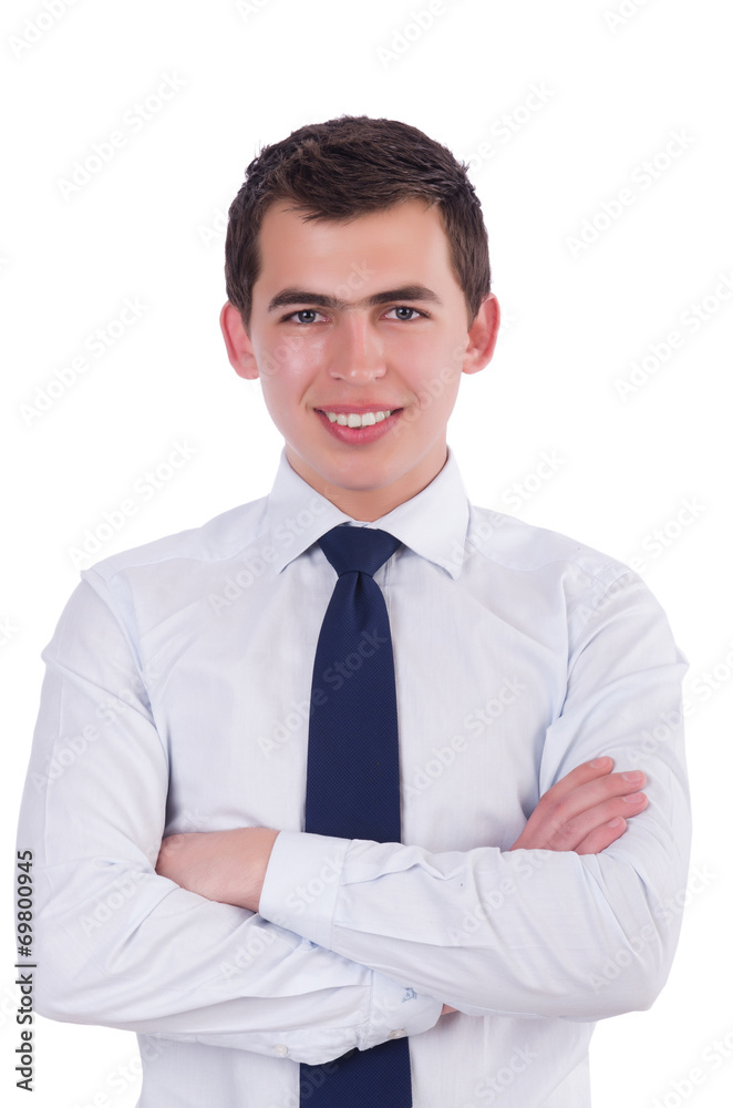 Handsome businessman isolated on the white Handsome businessman isolated on the white