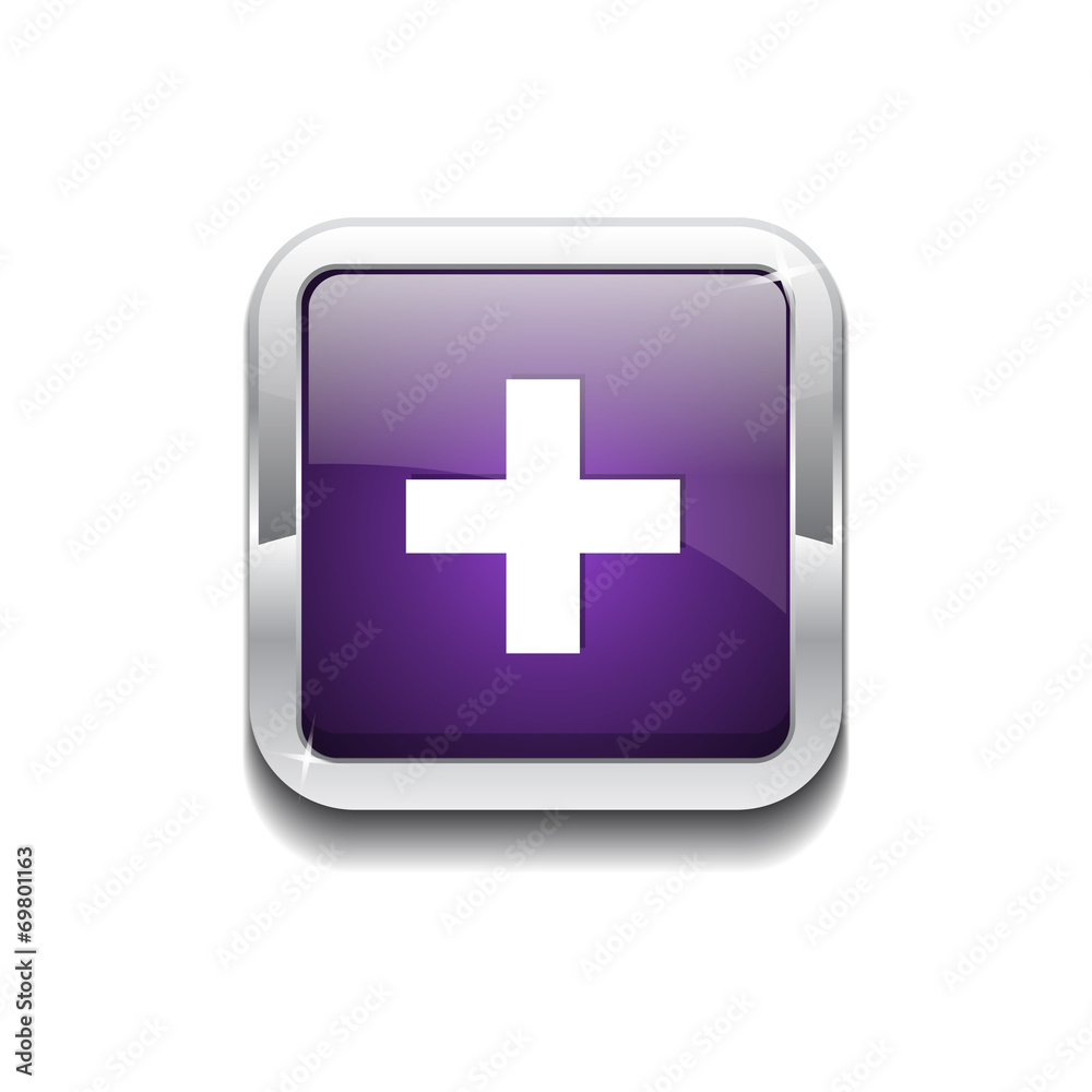 Plus Rounded Corner Vector Purple Web Icon Button Plus Rounded Corner Vector Purple Web Icon Button