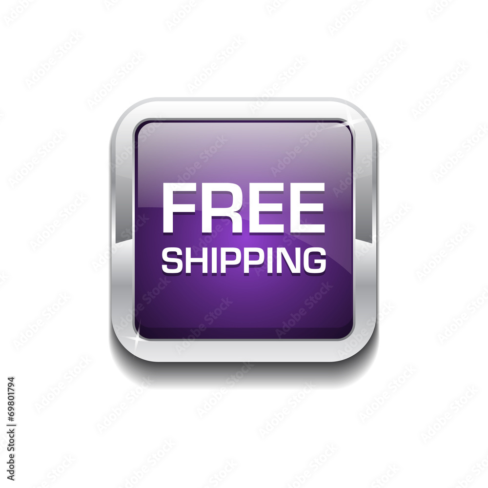 Free Shipping Glossy Shiny Rounded Corner Vector Button Free Shipping Glossy Shiny Rounded Corner Vector Button